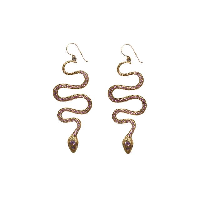Solid 14k Rose Gold Snake Earrings, Victorian Revival Turquoise Jewelry -  Etsy